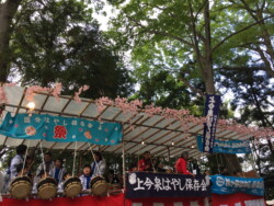 例大祭 お囃子 上今泉はやし保存会
